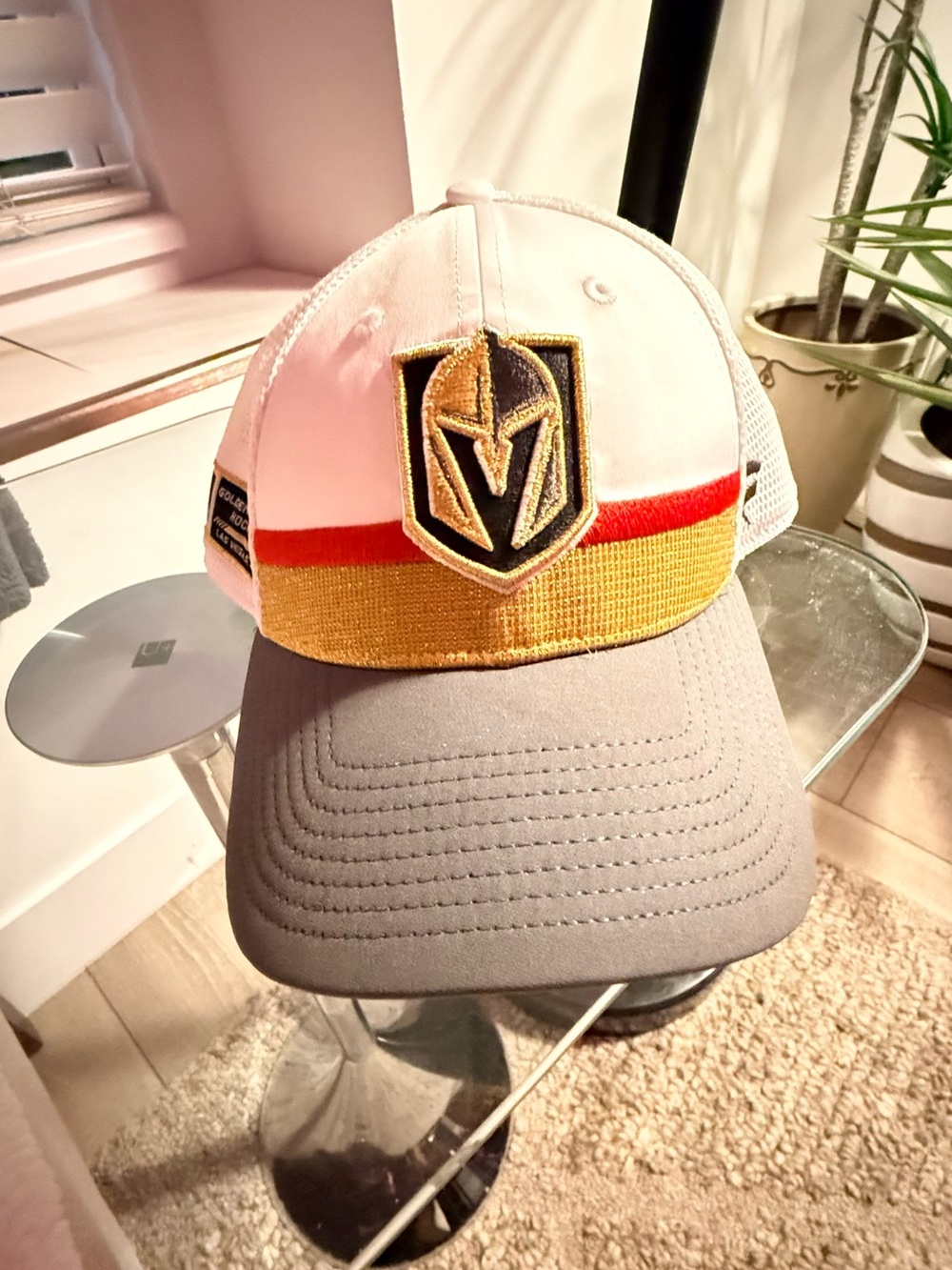 Fanatics White, Gray, Gold & Red Vegas Golden Knights Structured Hat